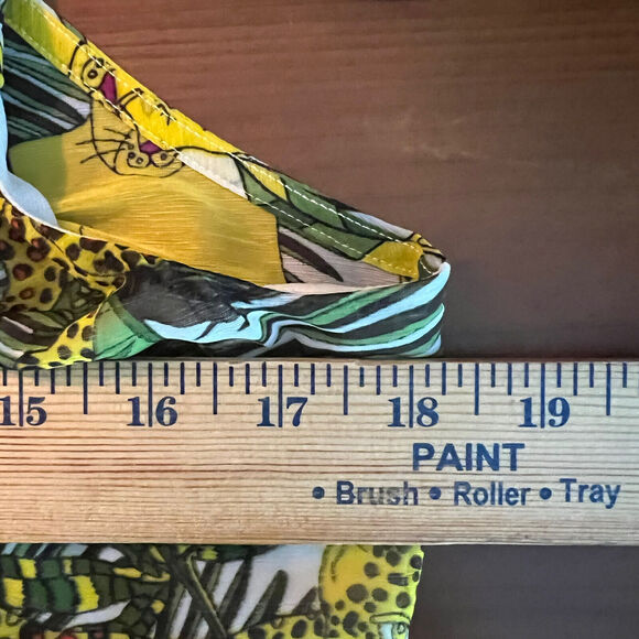 INC International Concepts Jungle Animal safari Tiger Faux Wrap Top Size Small - Picture 10 of 14